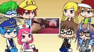 Реакция Робокара Поли и моих персонажей на смешные видео про чиген ган