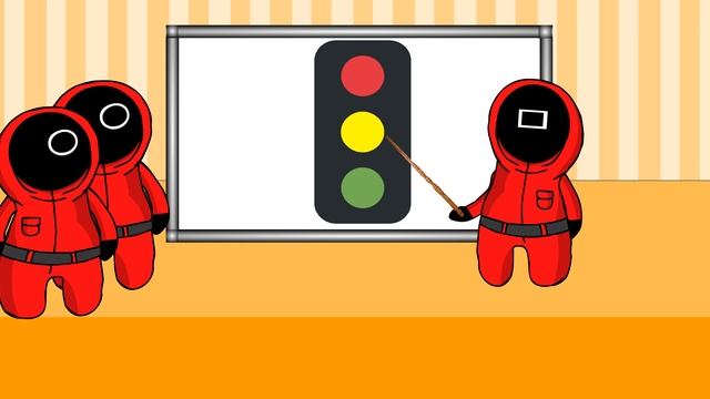 Игра в кальмар обучение светофора на русском языке.Squid game traffic light training in Russian. смотреть онлайн