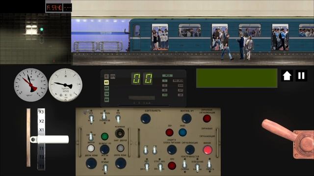 Поездка на 81-717 в симулятор Ленинградского метро 2D по М смотреть онлайн