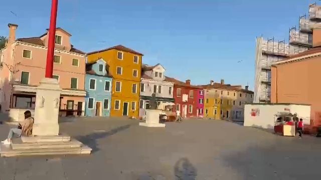 Город Бурано в Венеции Италия