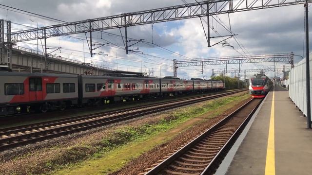 ЭП2Д-0225 ЦППК МЦД Перекраска Наше Подмосковье и ЭС2Г-134 Ласточка На станции Лихоборы смотреть онлайн