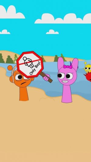 Sprunki Кого пустят в бассейн _ Рэдди, Венда, Саймон, Пинки, Орен #sprunki