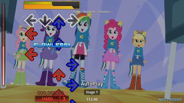 Девочки из Эквестрии.Песня в кафе (stepmania)
