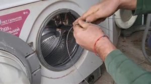 Как установить хомут на стиральной машинке