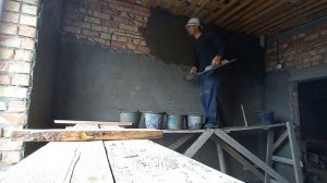 Цементной штукатурка без маяков-2. Qum suvoq.