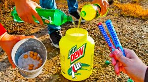 Эксперимент Севен Ап и Маунтин Дью vs Ментос и Сода! Концентрированная слоновья зубная паста!