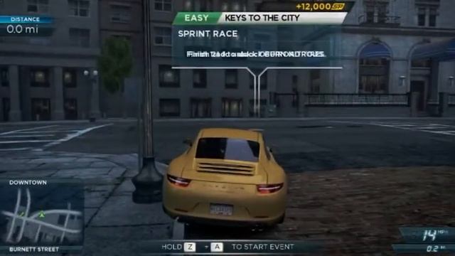 Need For Speed Most Wanted 2012 начало ,гонка