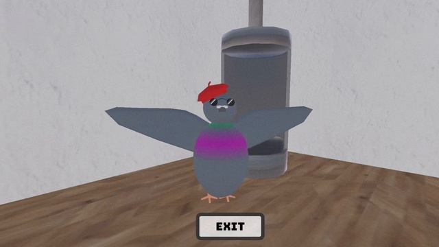 Голубь в Dendys Rooms