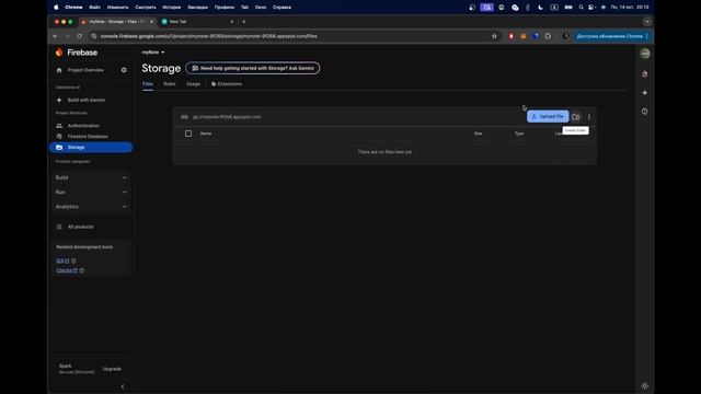 Firebase/IOS/Swift. Загрузка файла