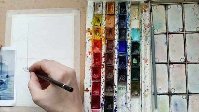 Рисуем парусник на море смотреть онлайн