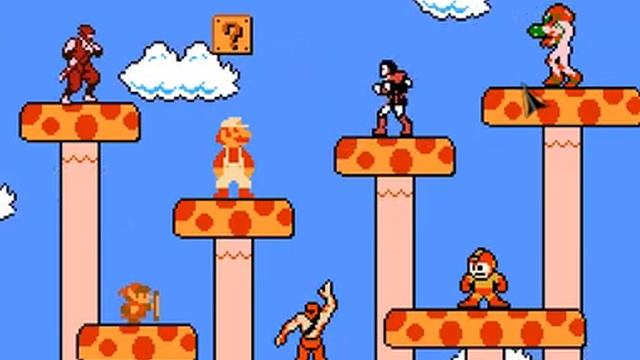 Super Mario Bros Crossover - 2 серия. SMBC ver. 1.1.03. Супер лёгкий уровень. Многие персонажи.