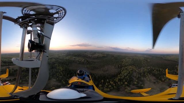 Обучение на пилота автожира #18. 360° 4k. Проверочный пере?