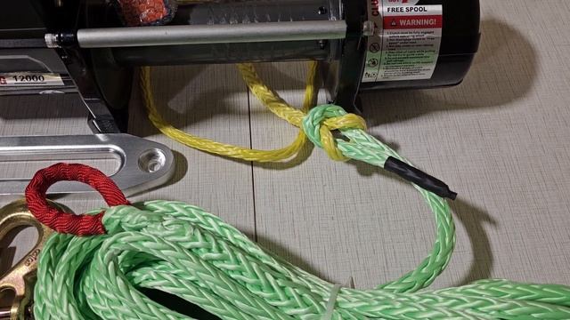 Runva Magnum 12000. Трос 12мм. Поводок лебёдочного троса.