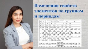 Изменение свойств элементов по группам и периодам в ПСХЭ Д.И. Менделеева
