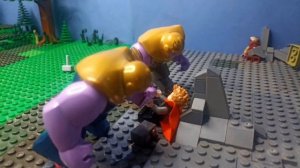 LEGO AVENGERS[лего stop motion]Танос vs Мстителей [камень простран?