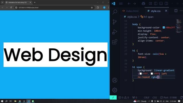 Анимация заполнения для текста используя HTML & CSS | Fill text смотреть онлайн