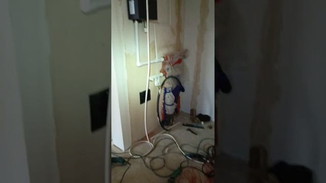 Поставили котёл на тёплый пол.