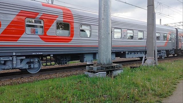 Электровоз ЭП2К-227 с Пассажирским поездом Сообщением Санкт-Петербург-Адлер Малая Вишера смотреть онлайн