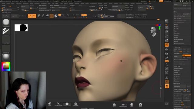 Практикую скульпт головы #2 (Zbrush) смотреть онлайн