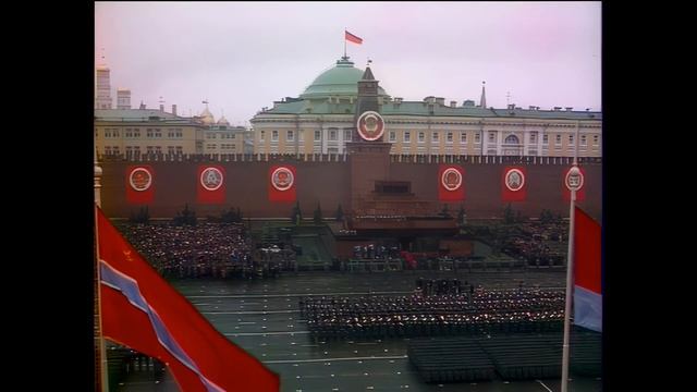 USSR Anthem Revolution Day 1981 4K 60FPS Upscaled Гимн СССР
