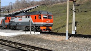 Тепловоз ТЭП70БС-187 с поездом "Калина красная".