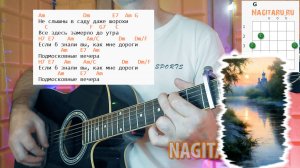 Застольная песня - Подмосковные вечера. Аккорды в Am, разбор на гитаре