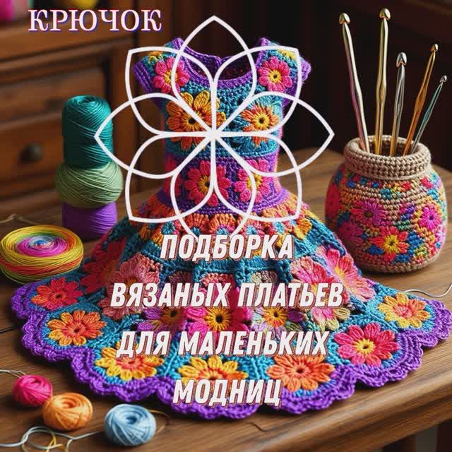 Подборка вязаных платьев для маленьких модниц. Крючок. смотреть онлайн