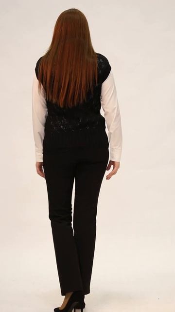 Milana Style. Жилет. Модель 8809. Цвет черный. смотреть онлайн