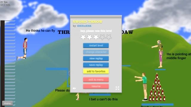 Happy Wheels угар в Pogo Fight #2