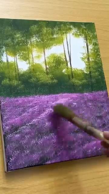 ПЕЙЗАЖ акрилом. Acrylic painting 💚 #art #shorts #painting смотреть онлайн