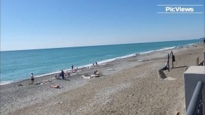 Абхазия пляж Гагра сегодня 31 мая 2025. Начался сезон в Абхазии. Чёрное море. Погода и пляж сейчас