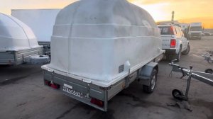 Установка пружинных механизмов подъема крышки прицеп