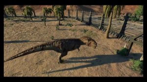 Битва Гиганотозавра и Тиранозавра в "Jurassic World Evolution 2"