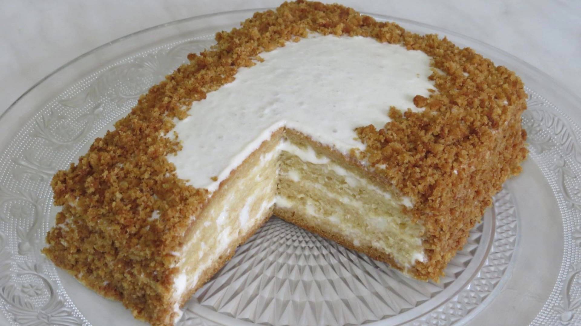 Торт ТРИ СТАКАНА! ТОРТ И в ПИР и в МИР! Торт БЕЗ МИКСЕРА и БЕЗ ВЕСОВ! смотреть онлайн