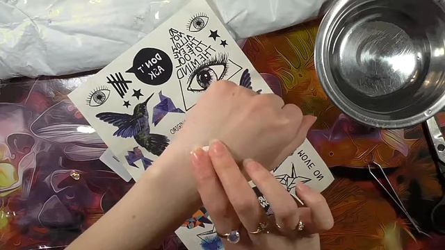 Распаковка Temporary Colorful Harajuku Magic Sky Anime Tattoo Stickers смотреть онлайн