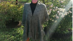 Шикарный палантин"Паучки" крючком// Вяжем образец узора