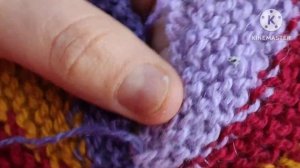 как я вяжу прихватку спицами разноцветную от А до Я 🥰