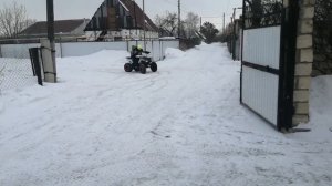 Зимние покатушки на подростковом 125 (125cc) кубовом квадр