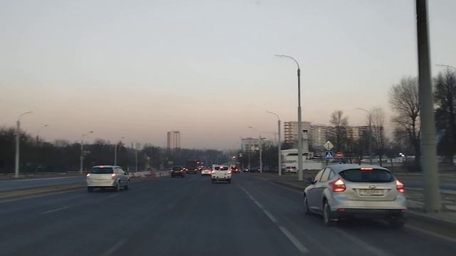 Утро 23 февраля 23 г.Дороги в Минске. смотреть онлайн