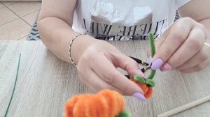 Цветы из синельной проволоки. Небольшой МК.