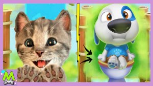 Маленький Котенок против Говорящего Хэнка.Кошки против Собак.Кто Лучший Виртуальный Питомец
