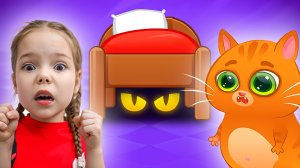 Мультик для детей про котика Бубу и Настю | Новая история про монстра под кроватью