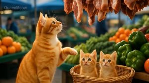 Mama Cat Trims Fur on the Farm and Makes Tiger Hat For Kittens At Home 🐾🧶🎩(2)