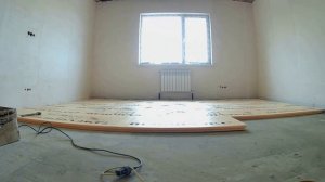 Монтаж утеплителя на пол / Основание под теплый пол #те