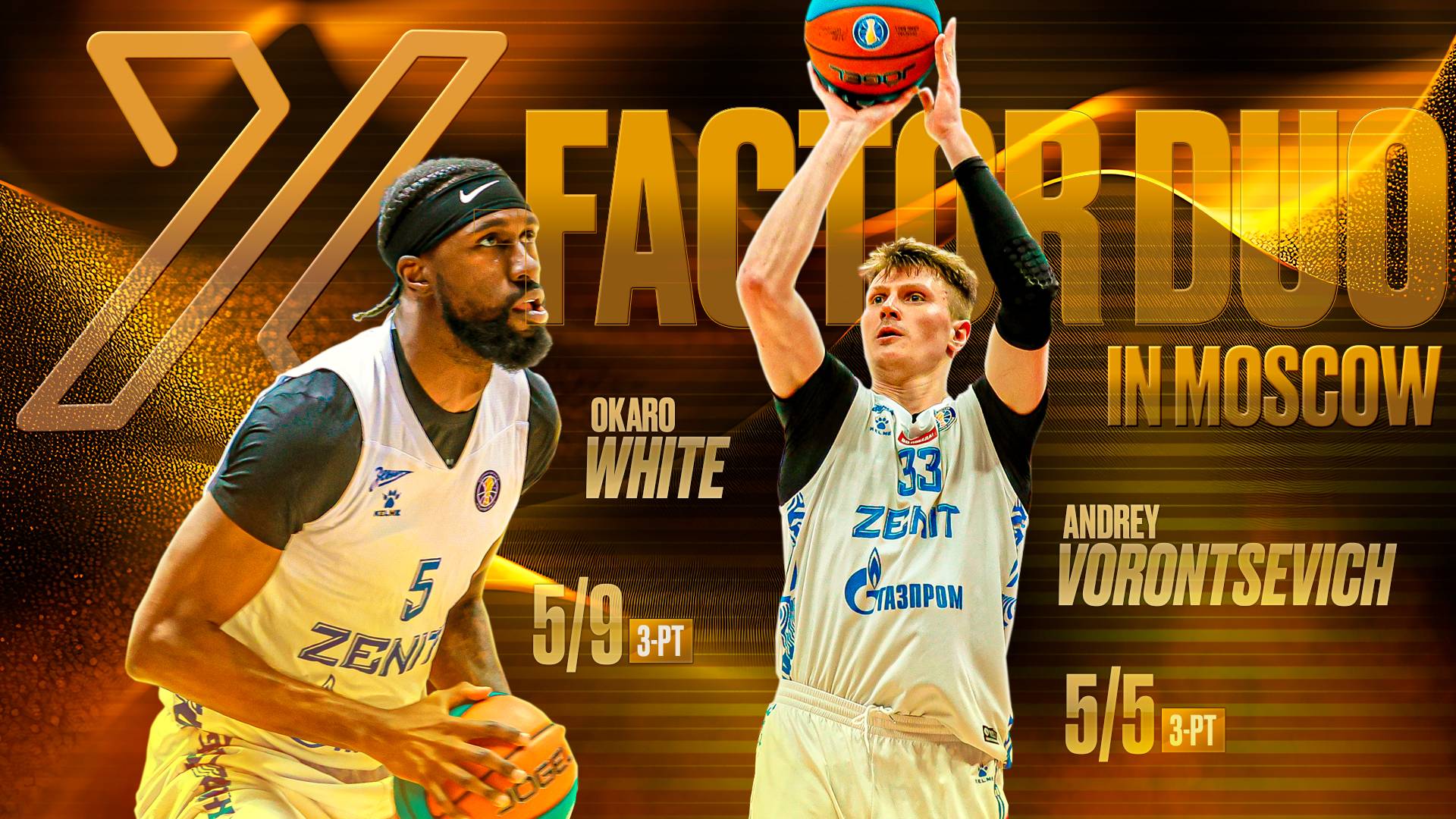 Дуэт снайперов – Андрей Воронцевич и Окаро Уайт | 10 трехочковых против ЦСКА смотреть онлайн