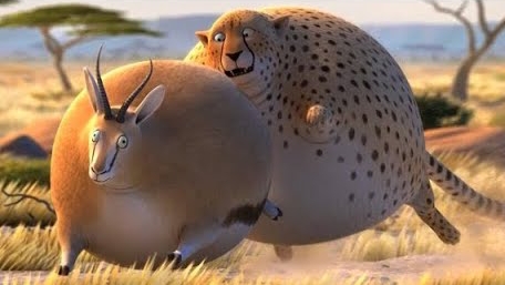 как бы выглядели толстые животные, анимационный смешной мультфильм, для взрослых и детей смотреть онлайн