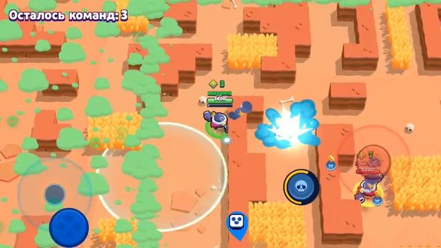 Brawl stars первый раз играю за тика в парном сталкновение.