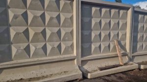 Монтаж бетонного забора