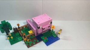 ⚙️Обзор Lego Minecraft 21268 - The baby pig house - на русском языке 🇷?