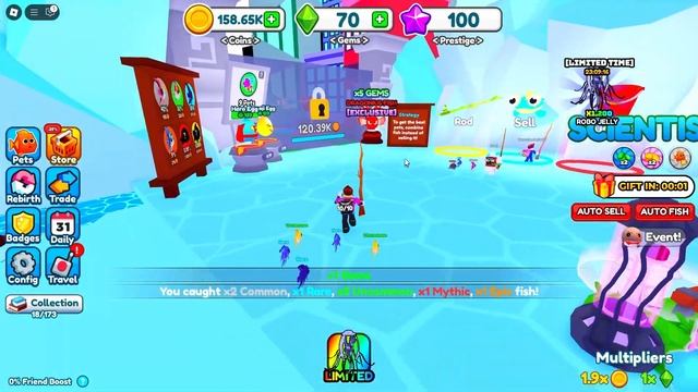 ПРОШЕЛ ЗА 5 МИНУТ ULTIMATE FISHING SIMULATOR В РОБЛОКС! ROBLOX смотреть онлайн